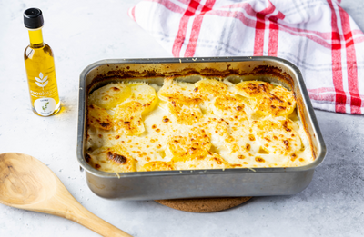 Potatoes au Gratin with Thyme Olive Oil
