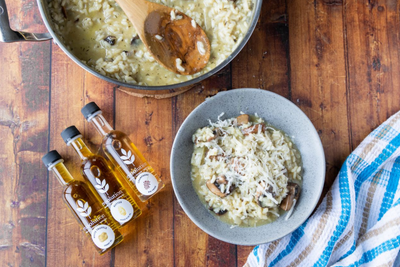 Mushroom Risotto with White Truffle Olive Oil
