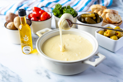 Smoky Cheese Fondue with Olive Wood Smoked Olive Oil