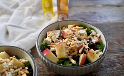 Winter Kale Apple Salad with Rosemary & Cascadian Raspberry Dressing