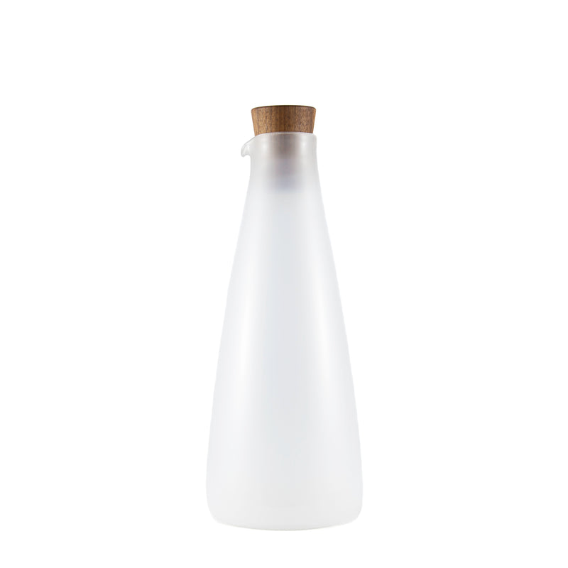 White Handblown Glass Carafe