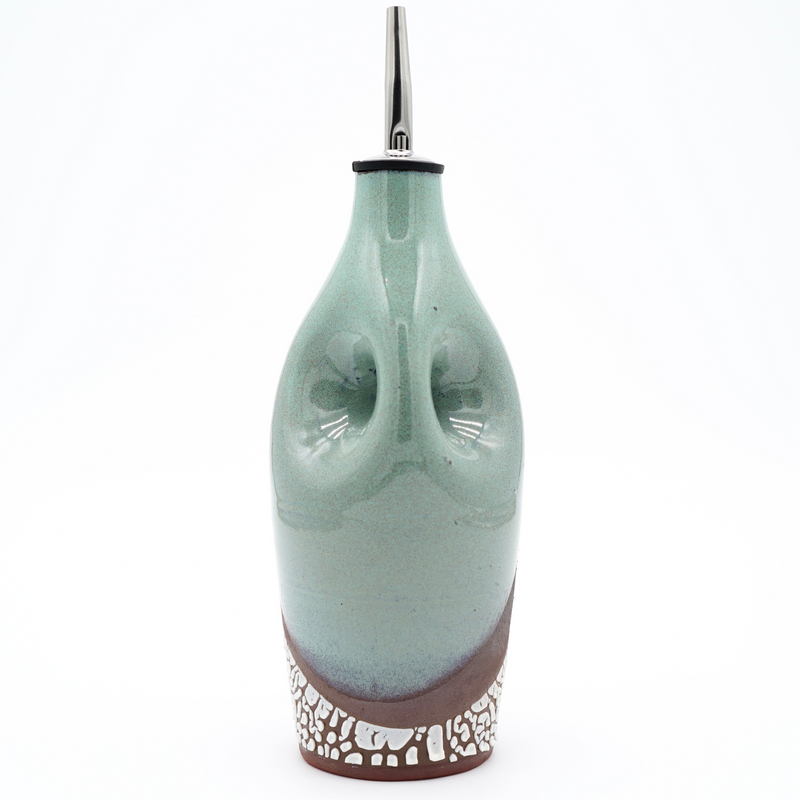 Sea Green Ceramic Cruet by Lilach Lotan