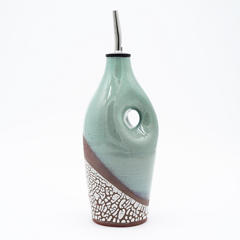 Sea Green Ceramic Cruet by Lilach Lotan
