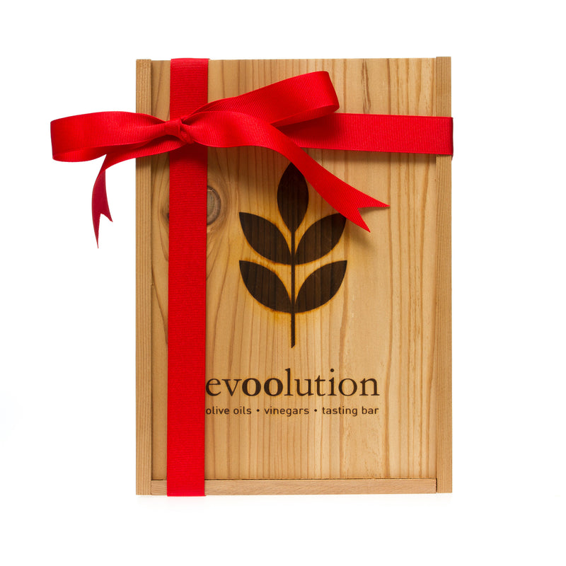 Evoolution Three Bottle Custom Cedar Gift Box